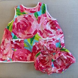 Lilly Pulitzer 6-12 months dress and matching bloomers